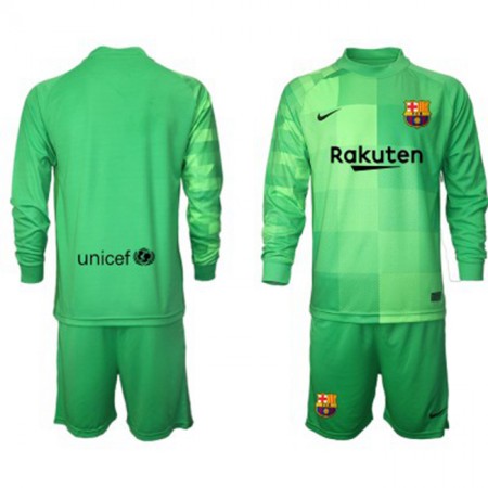 Fußballtrikots FC Barcelona Torwart Kinder 2021-2022 Langarm Ausweichtrikot kaufen